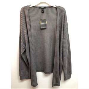 Knitted open cardigan